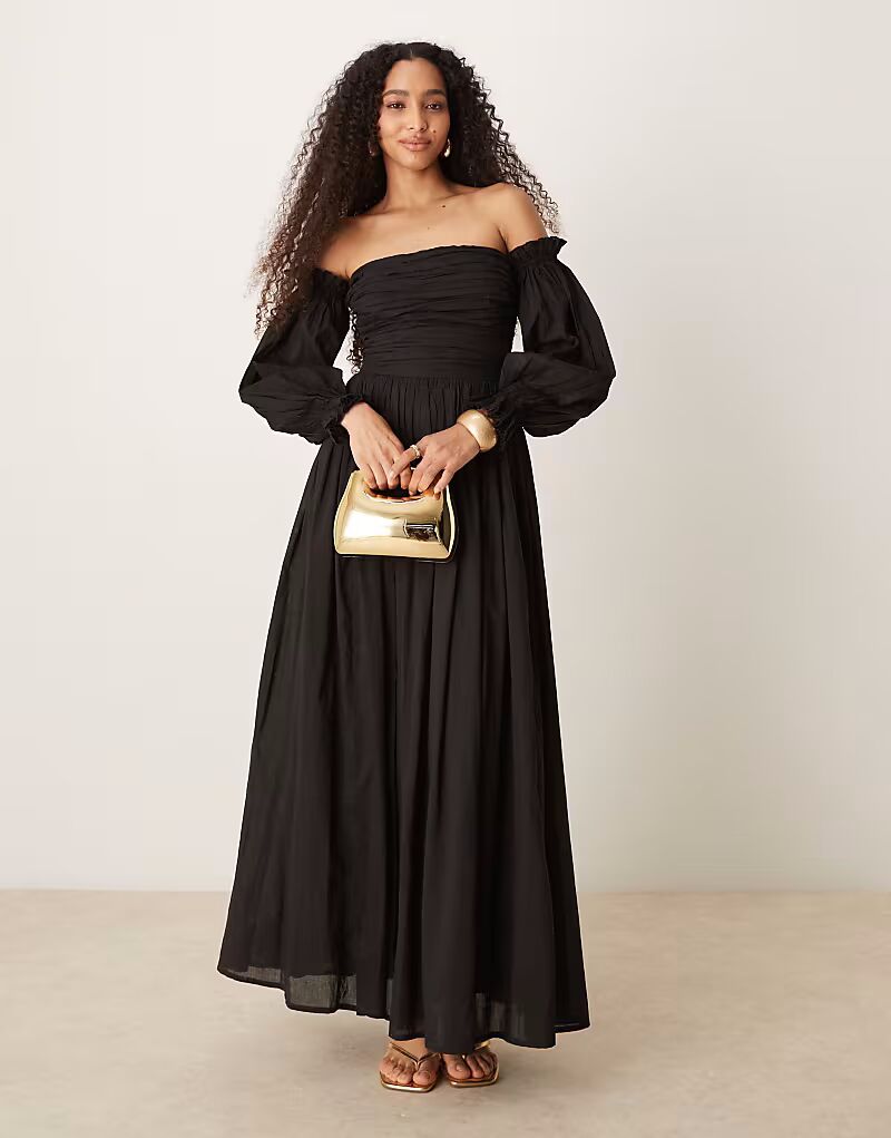 Платье макси из хлопка с кружевом и бусинами, рукавами-фонариками, черного цвета Lace & Beads
Платье макси из хлопка с кружевом и бусинами, рукавами-фонариками, черного цвета Lace & Beads