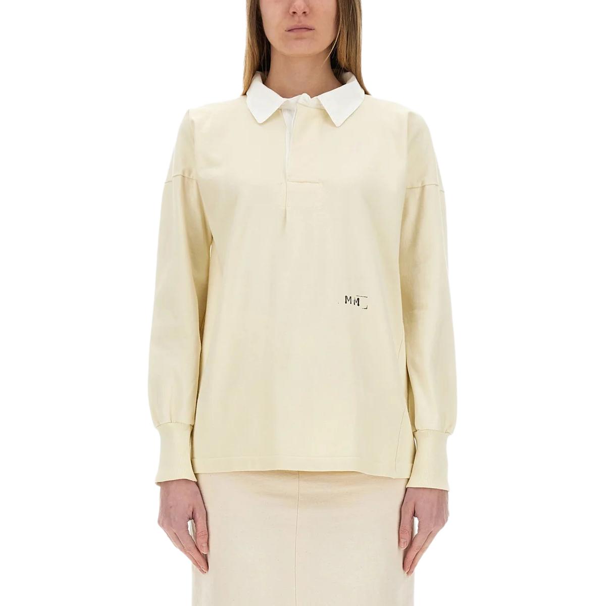 Поло с длинным рукавом и вышитым логотипом Maison Margiela, бежевый
Поло с длинным рукавом и вышитым логотипом Maison Margiela, бежевый