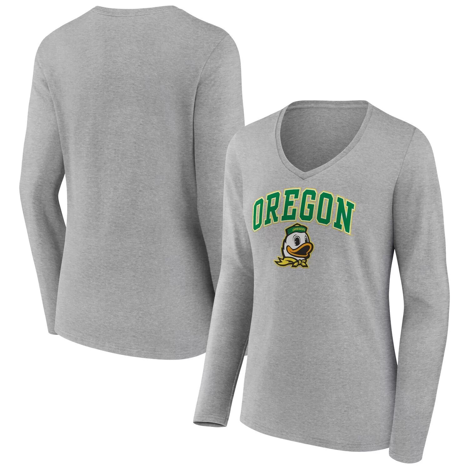 Женская футболка Fanatics с длинными рукавами и v-образным вырезом с логотипом Heather Grey Oregon Ducks Evergreen Campus Fanatics
Женская футболка Fanatics с длинными рукавами и v-образным вырезом с логотипом Heather Grey Oregon Ducks Evergreen Campus Fanatics