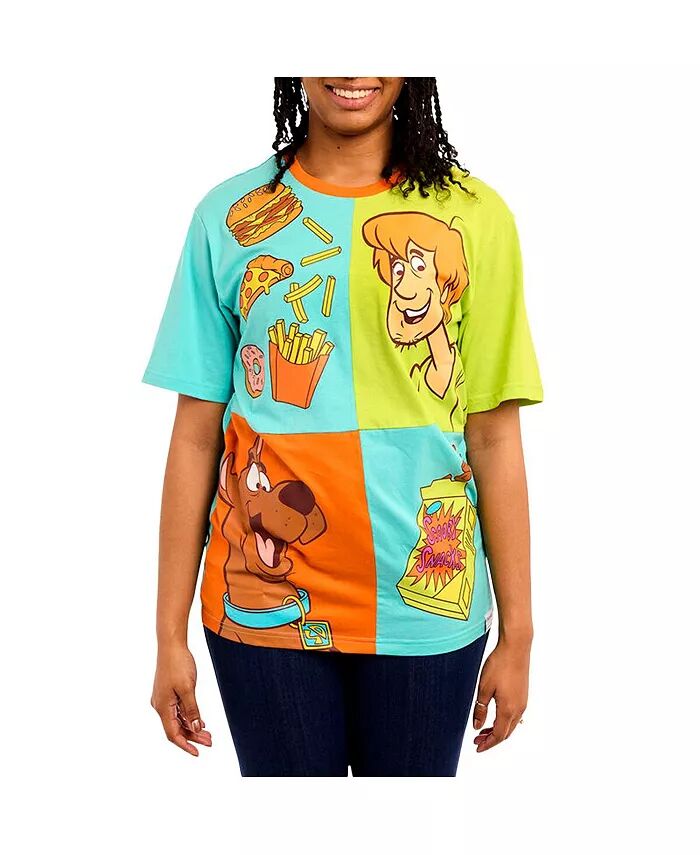 Мужская и женская футболка Scooby-Doo Munchies в сине-зеленой цветовой гамме Loungefly
Мужская и женская футболка Scooby-Doo Munchies в сине-зеленой цветовой гамме Loungefly