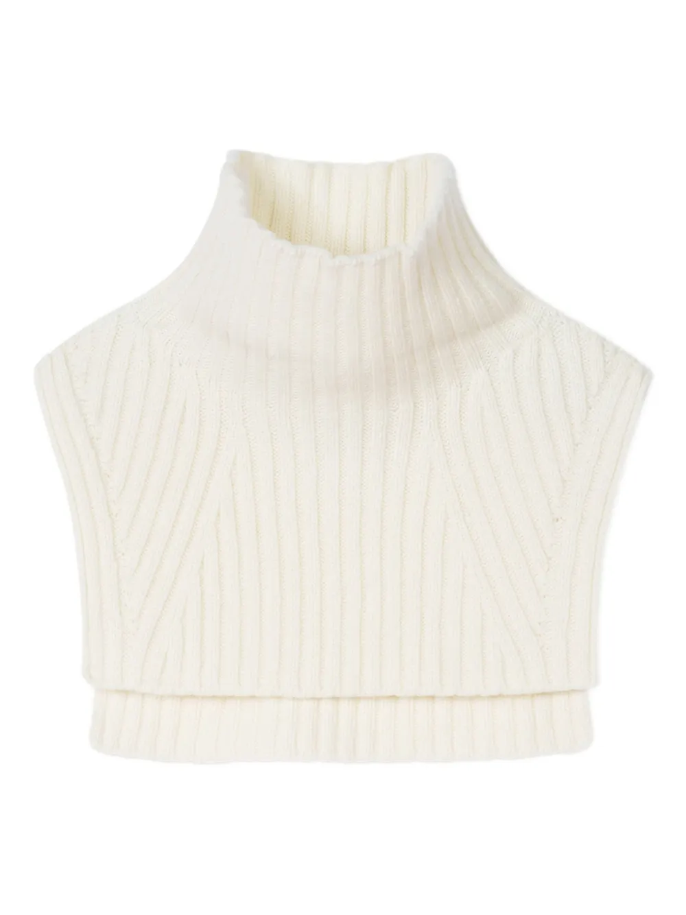 Вязаный нагрудник с высоким воротом Eric Bompard, белый
Вязаный нагрудник с высоким воротом Eric Bompard, белый