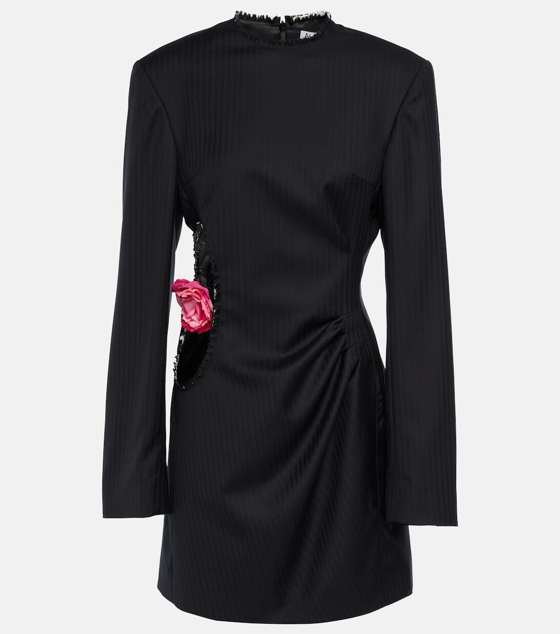 Украшенное шерстяное мини-платье в полоску ACNE STUDIOS, черный
Украшенное шерстяное мини-платье в полоску ACNE STUDIOS, черный