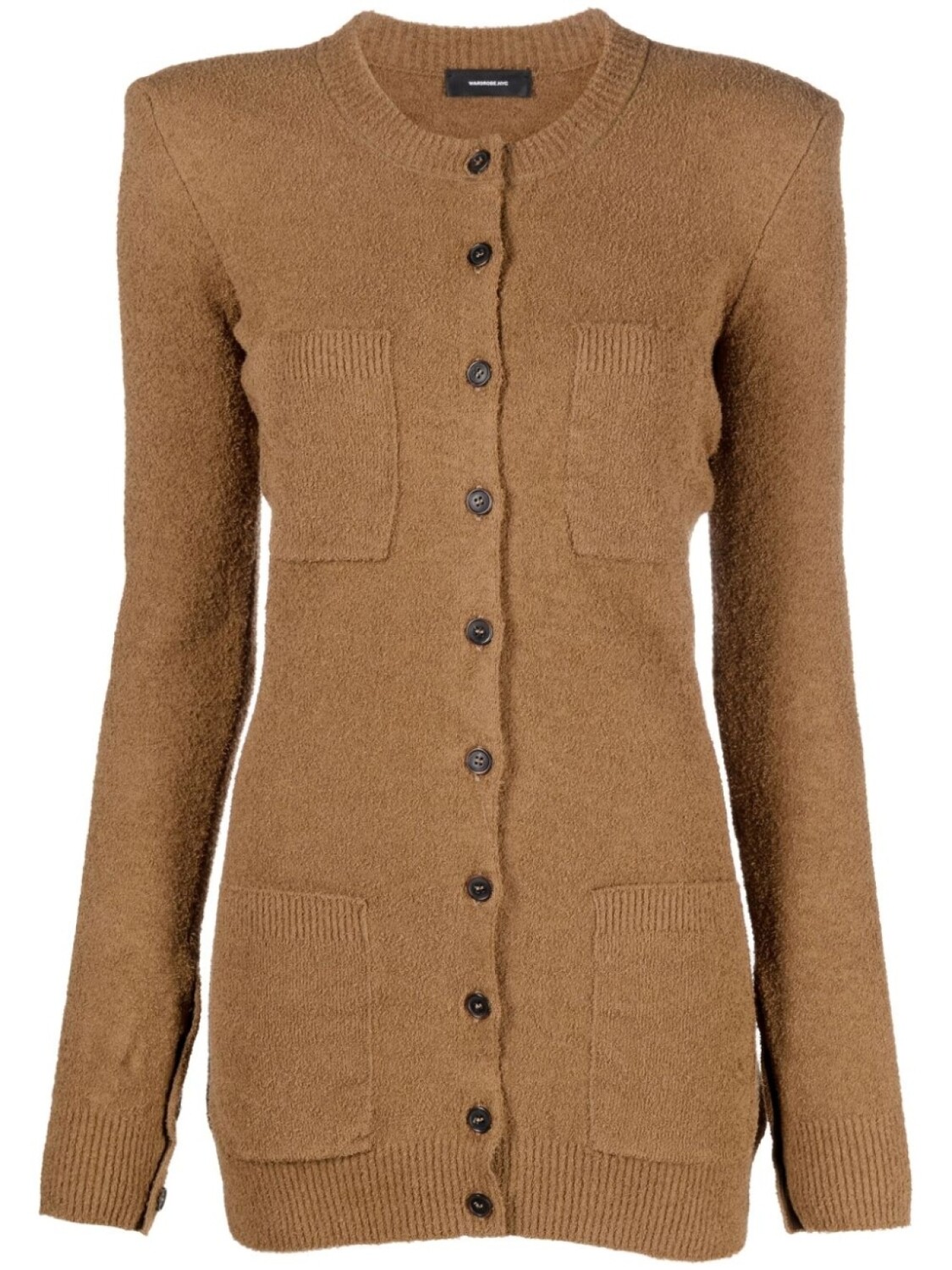 WARDROBE.NYC кардиган с круглым вырезом, коричневый 
WARDROBE.NYC кардиган с круглым вырезом, коричневый