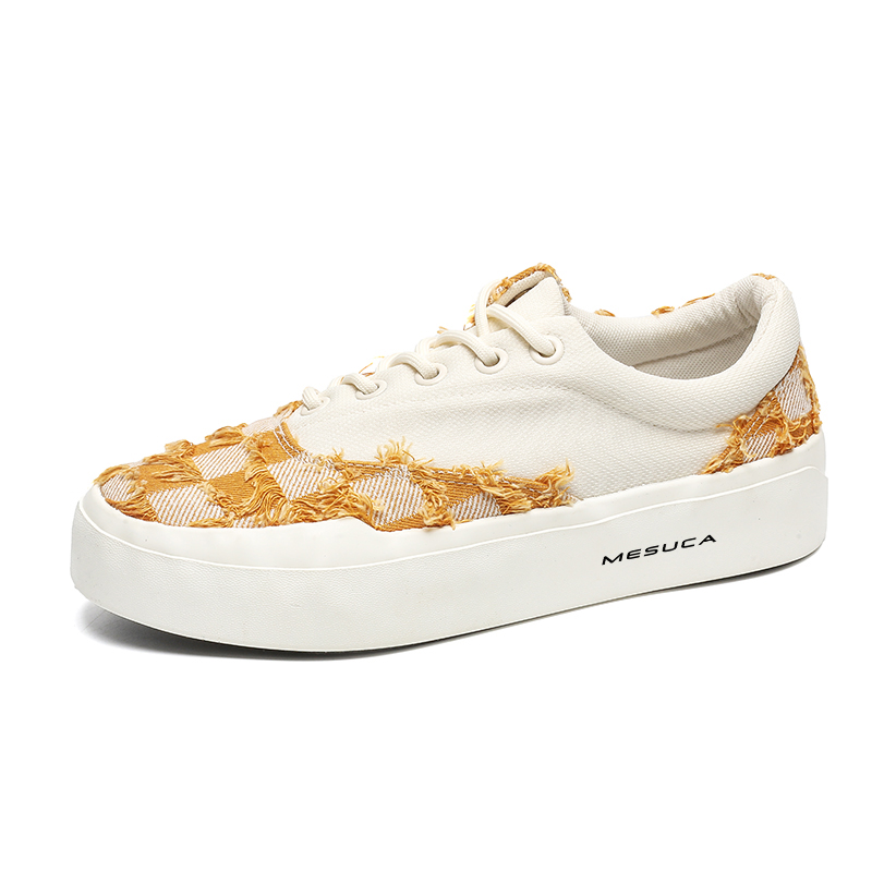 MESUCA Высокие устойчивые к истиранию дышащие нескользящие низкие скейтбордские кроссовки унисекс бело-желтые, цвет White Yellow
MESUCA Высокие устойчивые к истиранию дышащие нескользящие низкие скейтбордские кроссовки унисекс бело-желтые, цвет White Yellow