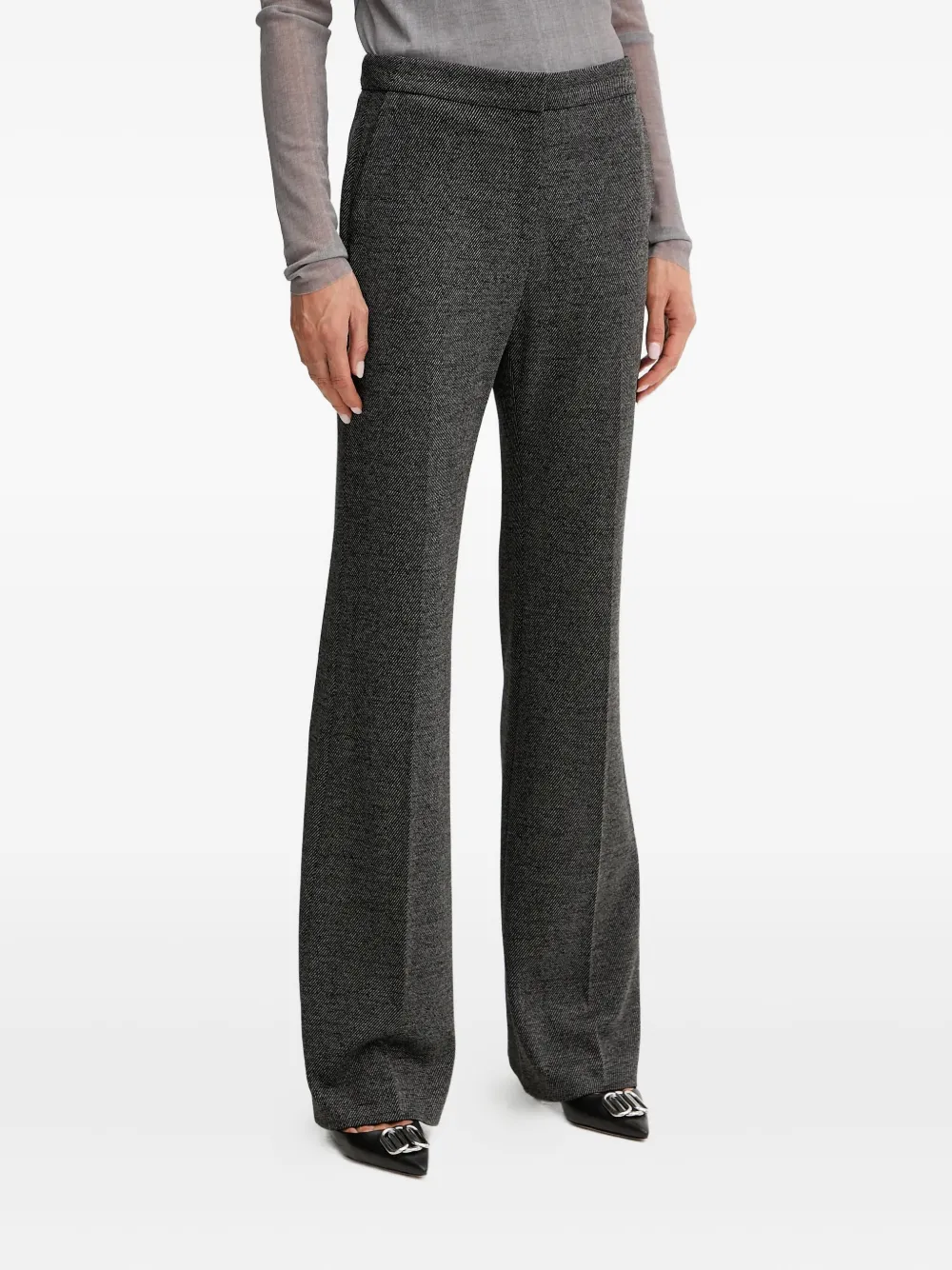 Брюки со складками в елочку BOSS, серый 
Брюки со складками в елочку BOSS, серый