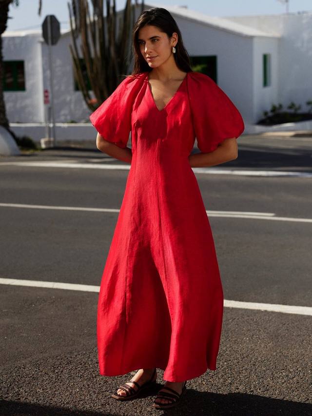 Платье из тафты с добавлением льна Whistles, Red
Платье из тафты с добавлением льна Whistles, Red