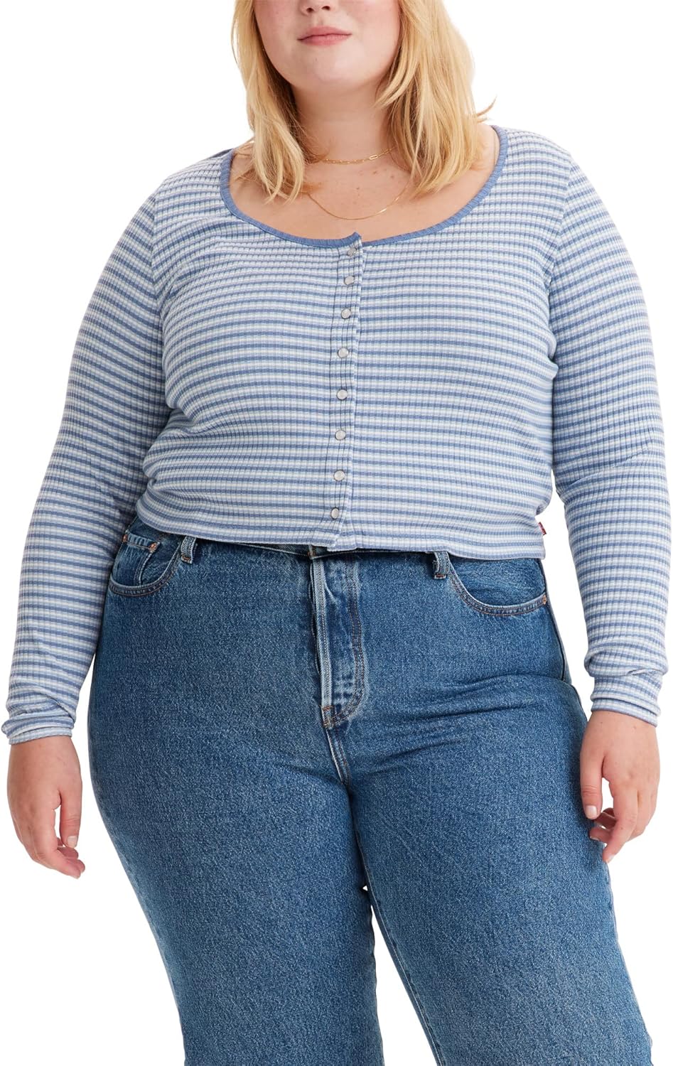 Женский топ Levi's Britt с застежкой спереди (также доступен в размере Plus), (New) Bikini Stripe Hydrangea Stripe
Женский топ Levi's Britt с застежкой спереди (также доступен в размере Plus), (New) Bikini Stripe Hydrangea Stripe