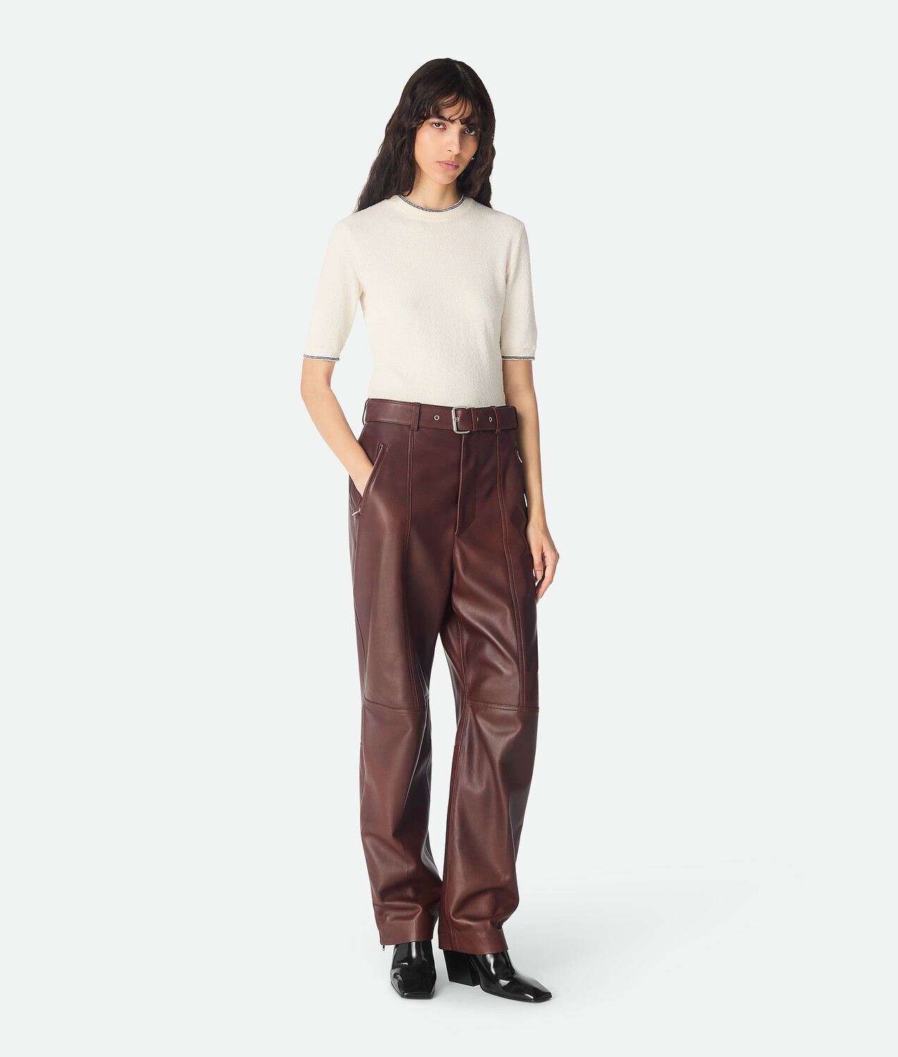 Leather pants BOTTEGA VENETA, коричнево-красный
Leather pants BOTTEGA VENETA, коричнево-красный