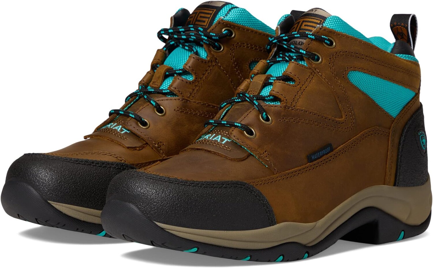 Походная обувь водонепроницаемая Terrain Waterproof Boot Ariat, цвет Weathered Brown/Turquoise
Походная обувь водонепроницаемая Terrain Waterproof Boot Ariat, цвет Weathered Brown/Turquoise