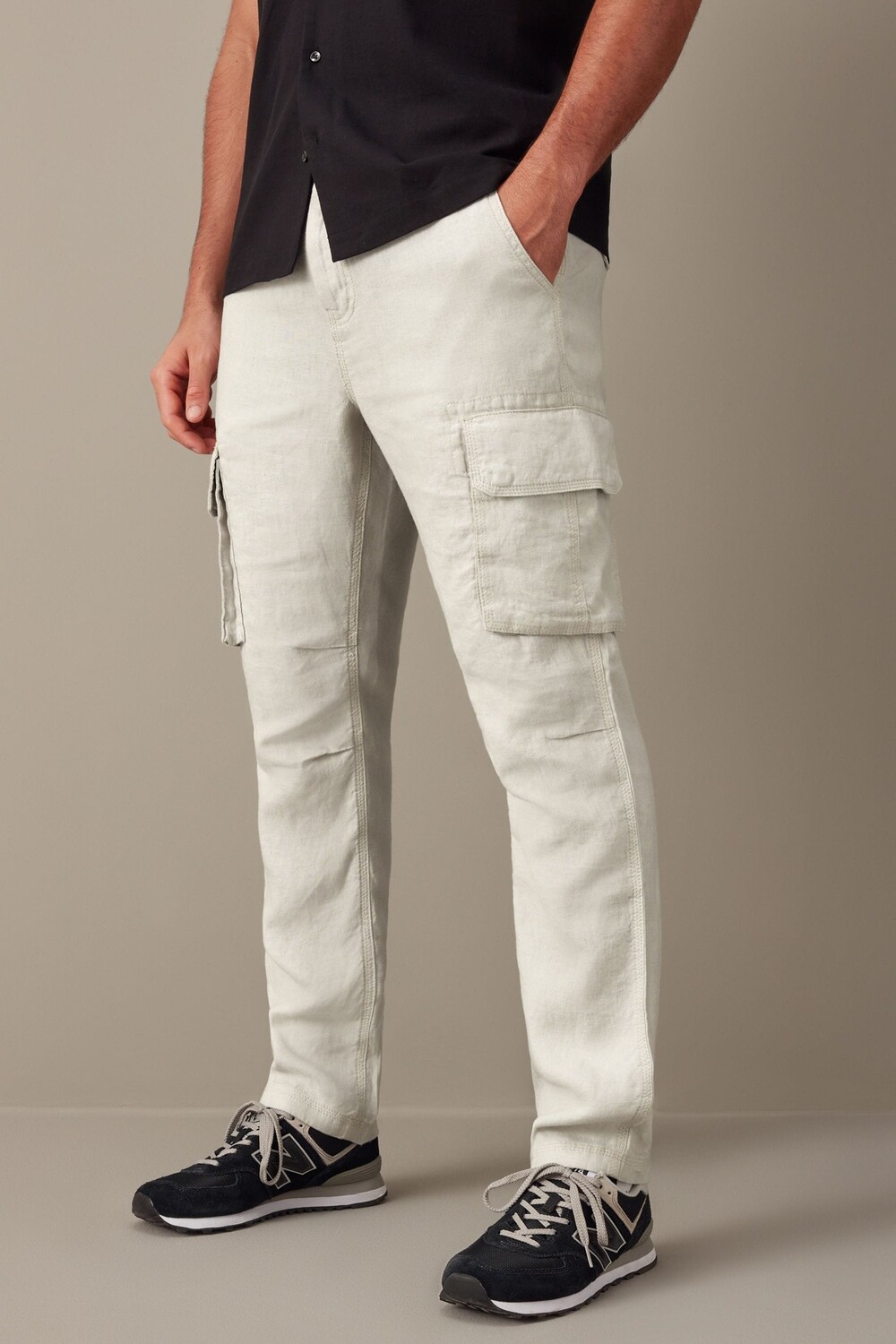 Боевые брюки из 100% льна Next, серый
Боевые брюки из 100% льна Next, серый