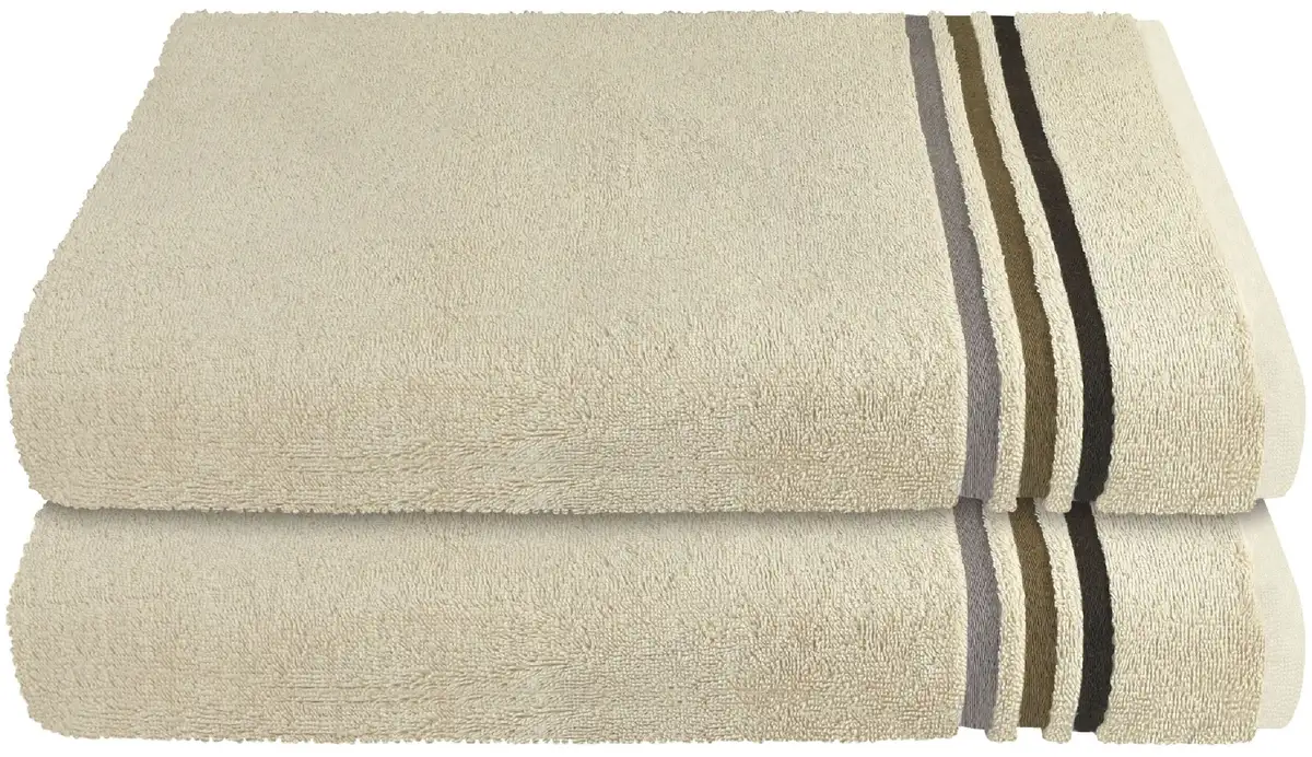 Полотенца для душа Schiesser "Skyline Color из 100% хлопка с элегантной полосатой каймой", (комплект, 2 шт.), MADE IN GREEN by OEKO-TEX 70х140 см (2 шт.), цвет Sand
Полотенца для душа Schiesser "Skyline Color из 100% хлопка с элегантной полосатой каймой", (комплект, 2 шт.), MADE IN GREEN by OEKO-TEX 70х140 см (2 шт.), цвет Sand