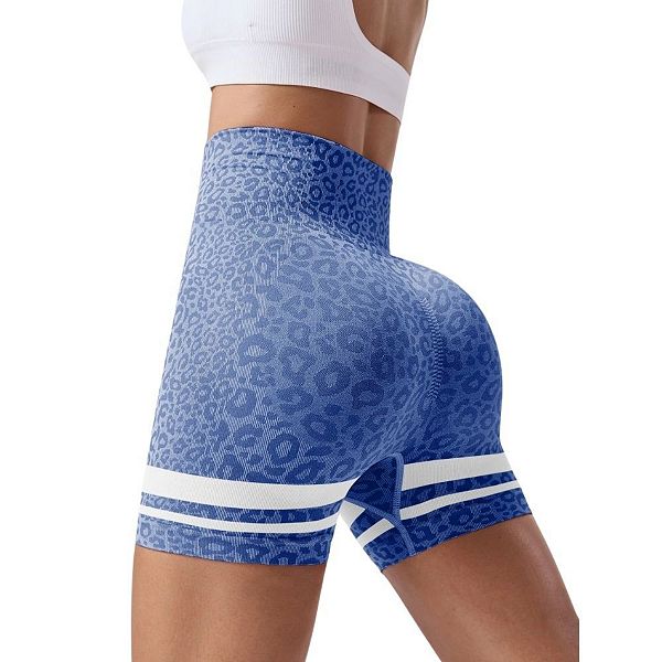 Женские шорты для йоги с высокой талией, бесшовные, леопардовый принт, эластичный пояс для бега на улице Sol Living, Blue
Женские шорты для йоги с высокой талией, бесшовные, леопардовый принт, эластичный пояс для бега на улице Sol Living, Blue