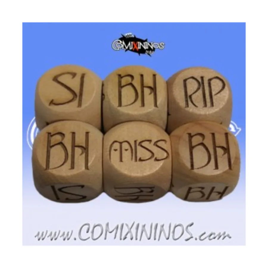 Набор из 2 эльфийских кубиков травм, Fantasy Football Miniatures - Wooden Dice (20mm)
Набор из 2 эльфийских кубиков травм, Fantasy Football Miniatures - Wooden Dice (20mm)