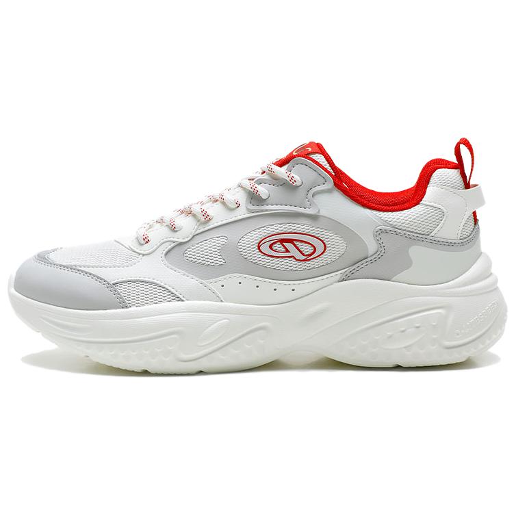 QIAODAN Нескользящие износостойкие низкие повседневные туфли мужские белые серо-красные 
QIAODAN Нескользящие износостойкие низкие повседневные туфли мужские белые серо-красные