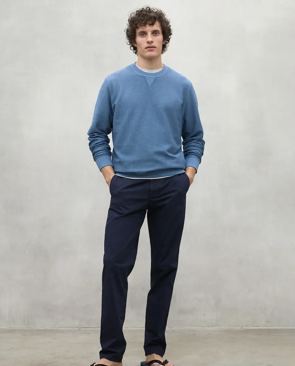 Мужские однотонные брюки чинос с застежкой на пуговицу и молнию Ecoalf, тёмно-синий
Мужские однотонные брюки чинос с застежкой на пуговицу и молнию Ecoalf, тёмно-синий