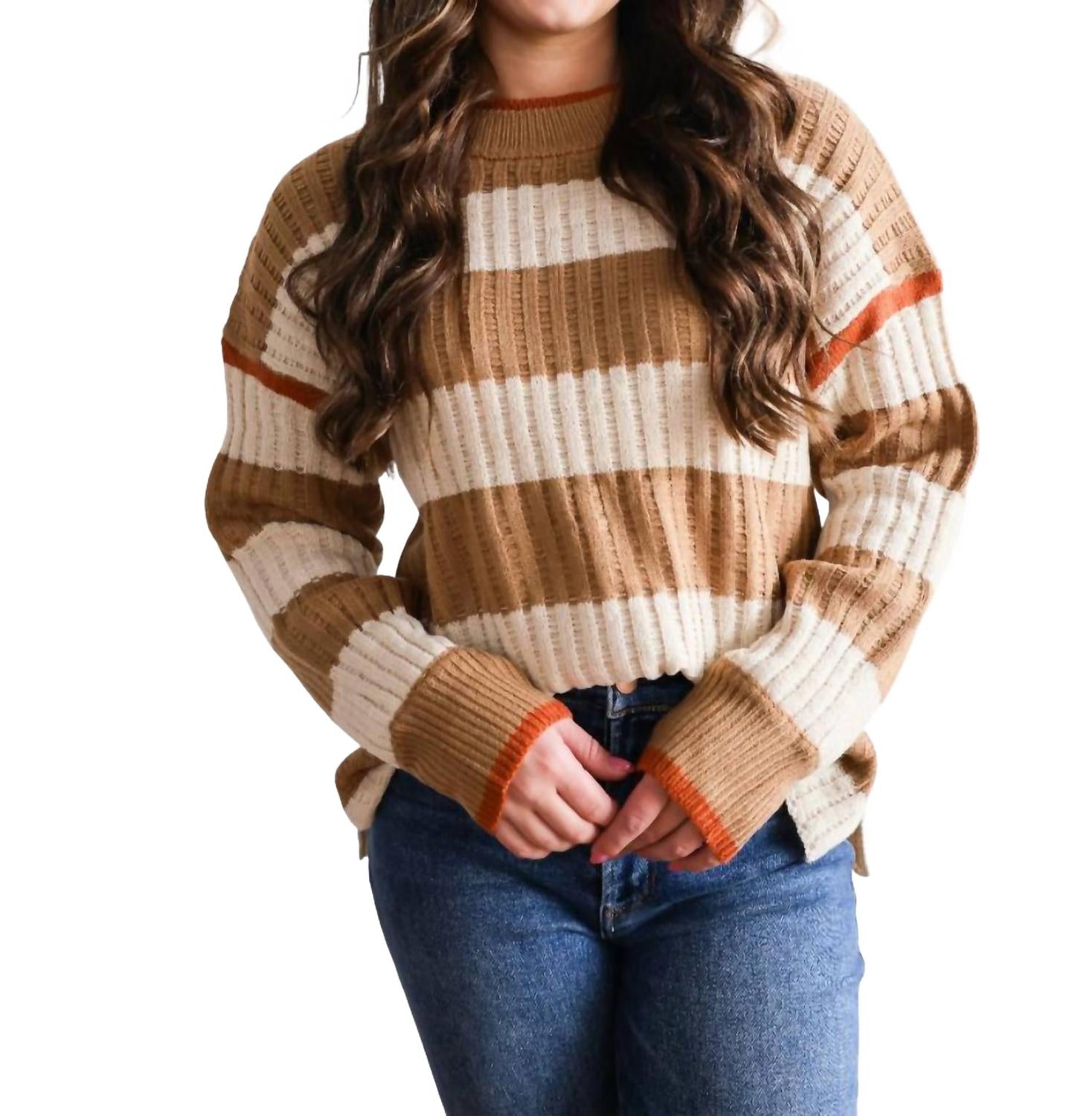 Фиолетовый полосатый свитер в коричневую полоску Sadie & Sage
Фиолетовый полосатый свитер в коричневую полоску Sadie & Sage