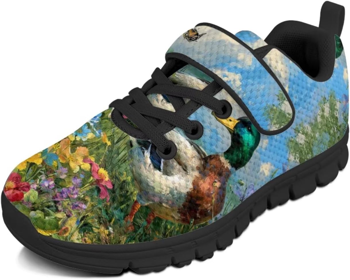 Детские кроссовки Pointodoor с принтом радуги и пламени для мальчиков и девочек, прогулочные, нескользящие, легкие, дышащие, спортивные, для бега и тенниса, на липучках, Mallard Duck Floral
Детские кроссовки Pointodoor с принтом радуги и пламени для мальчиков и девочек, прогулочные, нескользящие, легкие, дышащие, спортивные, для бега и тенниса, на липучках, Mallard Duck Floral