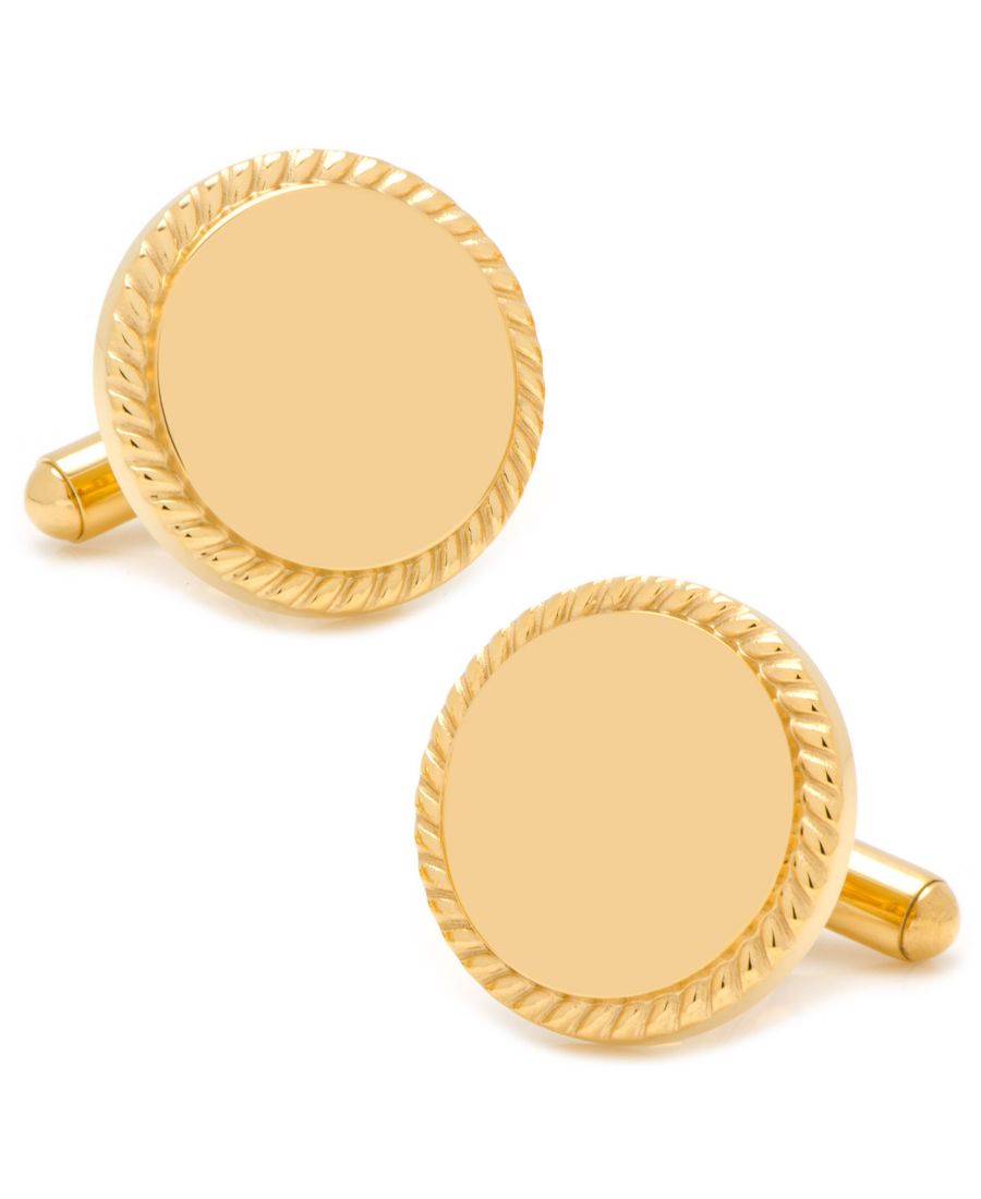 Запонки с гравировкой и веревочной окантовкой от Ox and Bull Trading Co Cufflinks Inc, Gold-Tone
Запонки с гравировкой и веревочной окантовкой от Ox and Bull Trading Co Cufflinks Inc, Gold-Tone