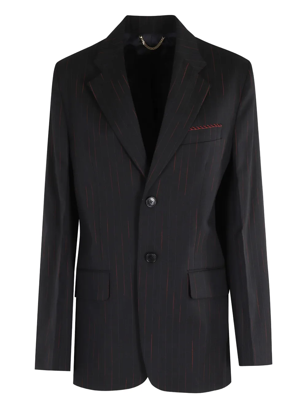 Однобортный блейзер в тонкую полоску Victoria Victoria Beckham, синий
Однобортный блейзер в тонкую полоску Victoria Victoria Beckham, синий