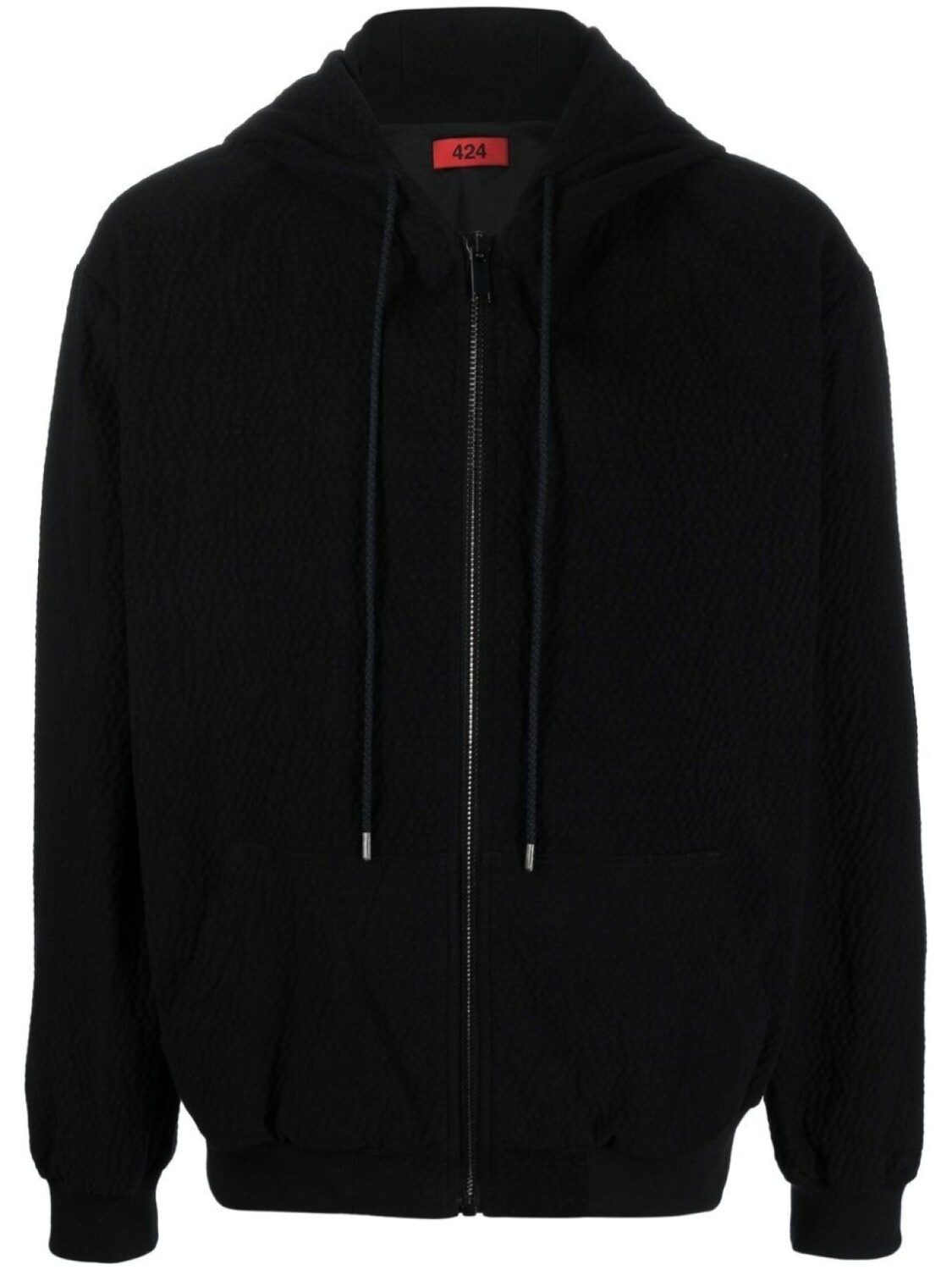 424 фактурное худи с вышитым логотипом, черный
424 фактурное худи с вышитым логотипом, черный