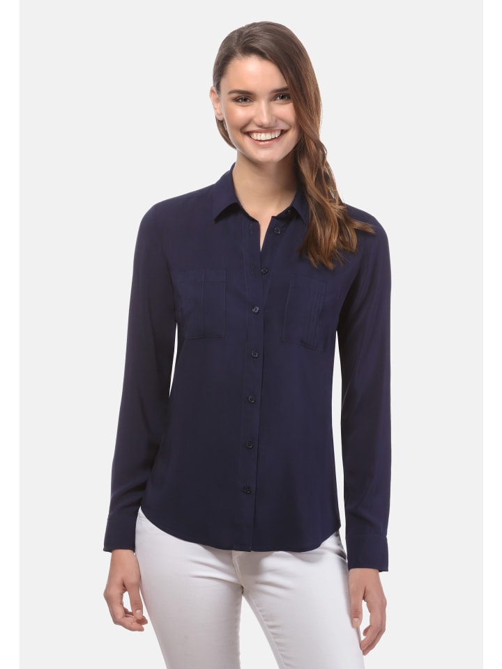 Блузка прямого кроя темно-синего цвета Vincenzo Boretti
Блузка прямого кроя темно-синего цвета Vincenzo Boretti