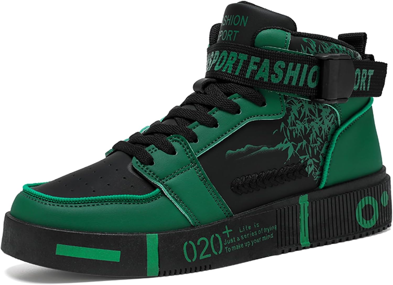Мужские модные кроссовки SPWAGYM, высокие скейт-обувь, стильные кроссовки, повседневные спортивные кроссовки для ходьбы, черный/зеленый
Мужские модные кроссовки SPWAGYM, высокие скейт-обувь, стильные кроссовки, повседневные спортивные кроссовки для ходьбы, черный/зеленый