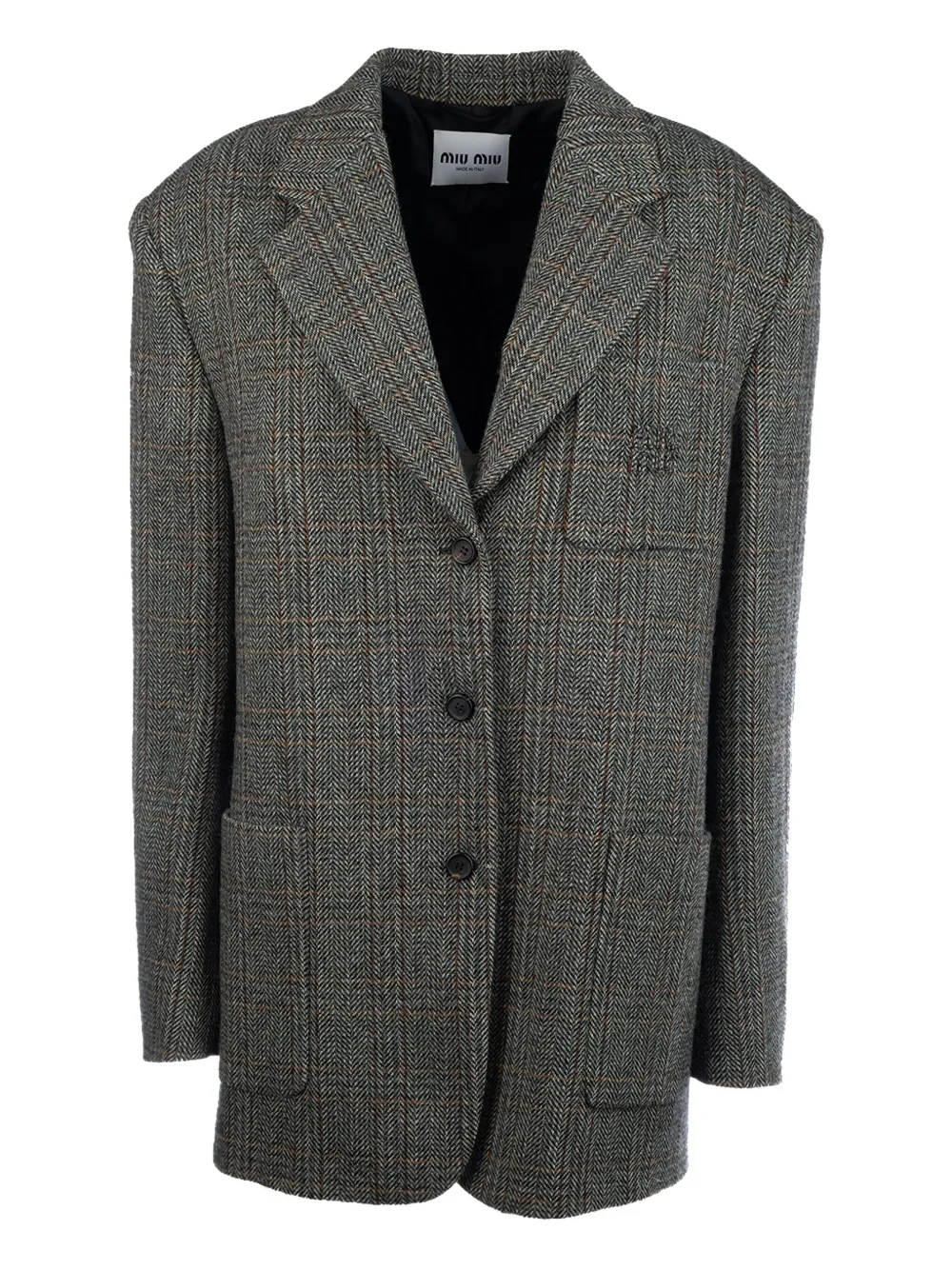 Жакет с узором в елочку Miu Miu, серый
Жакет с узором в елочку Miu Miu, серый