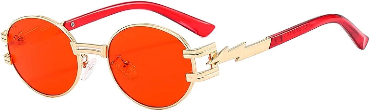 Солнцезащитные очки для женщин и мужчин в стиле хип-хоп, с молниеносным дизайном, декоративные, ретро, овальные, модные, для улицы, с защитой от УФ-излучения UV400 TKKTLLT, Gold Red
Солнцезащитные очки для женщин и мужчин в стиле хип-хоп, с молниеносным дизайном, декоративные, ретро, овальные, модные, для улицы, с защитой от УФ-излучения UV400 TKKTLLT, Gold Red