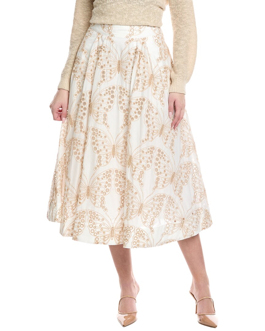 Юбка А-силуэта Milly Butterfly с перфорацией, белый
Юбка А-силуэта Milly Butterfly с перфорацией, белый