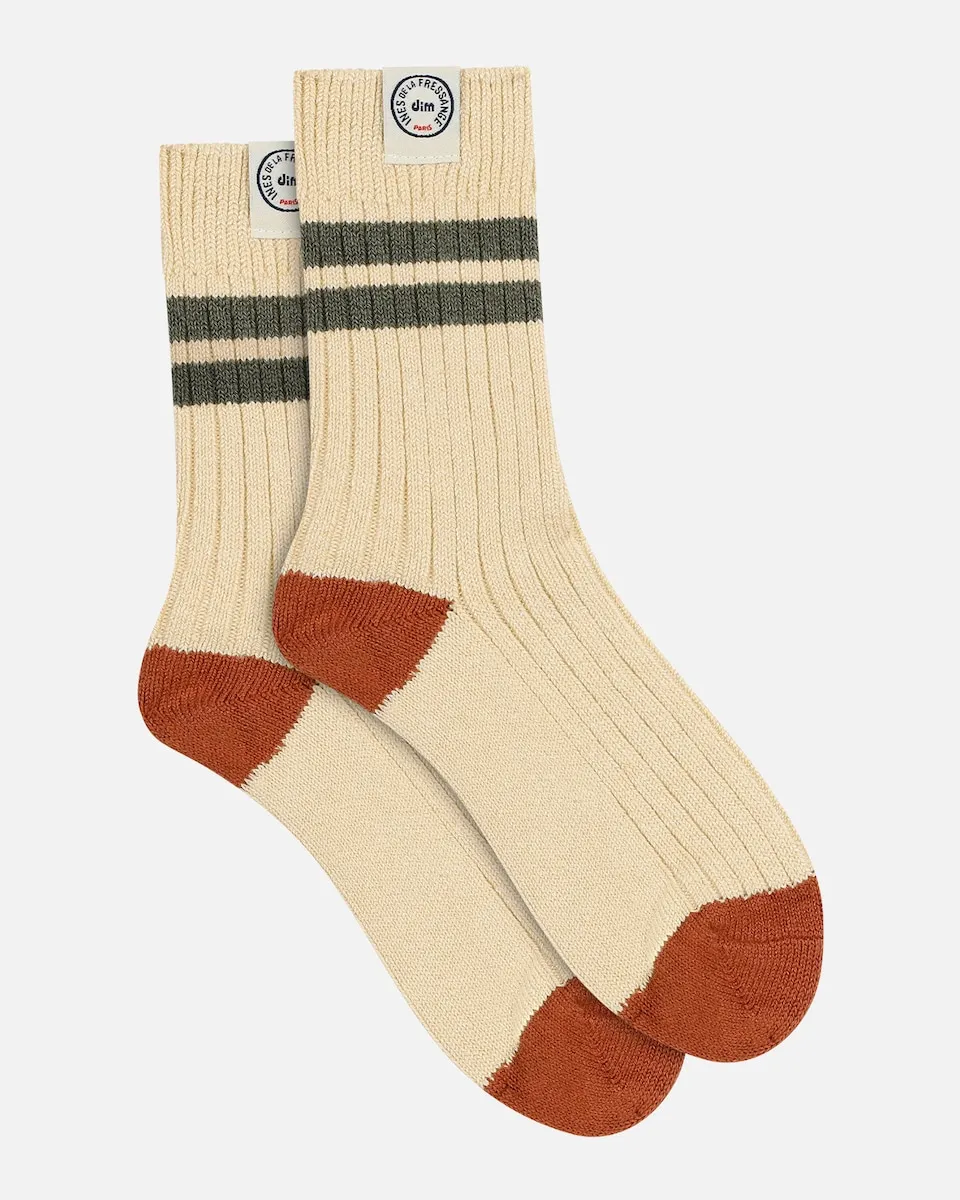 Короткие ребристые носки Dim, кремовый
Короткие ребристые носки Dim, кремовый