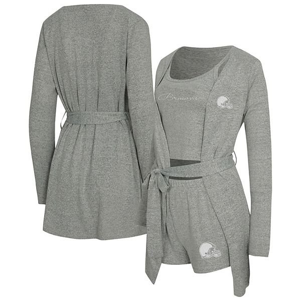 Женский комплект из топа, шорт и халата Cleveland Browns Rigor в сером цвете Unbranded
Женский комплект из топа, шорт и халата Cleveland Browns Rigor в сером цвете Unbranded