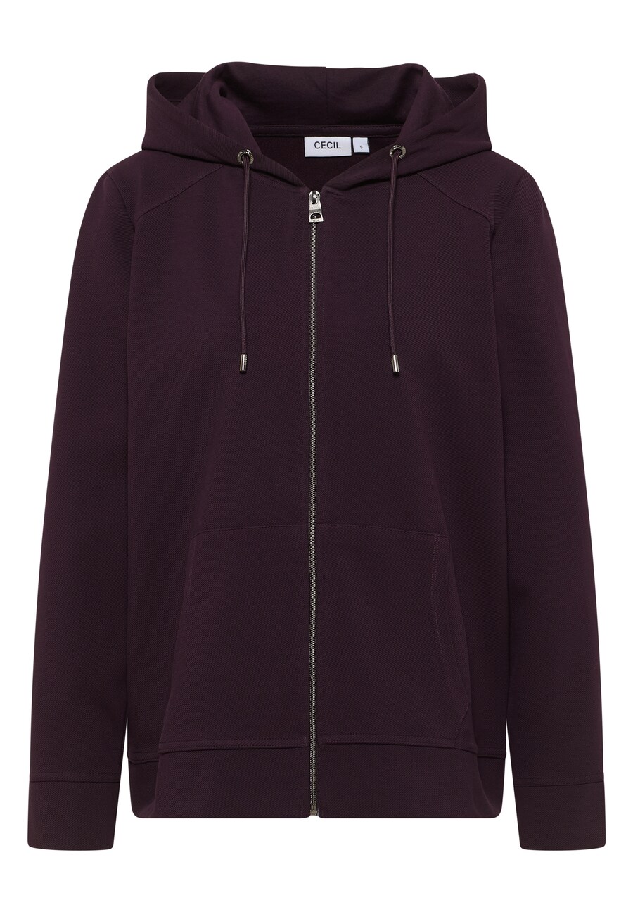 Толстовка с капюшоном на молнии CECIL, баклажановый
Толстовка с капюшоном на молнии CECIL, баклажановый