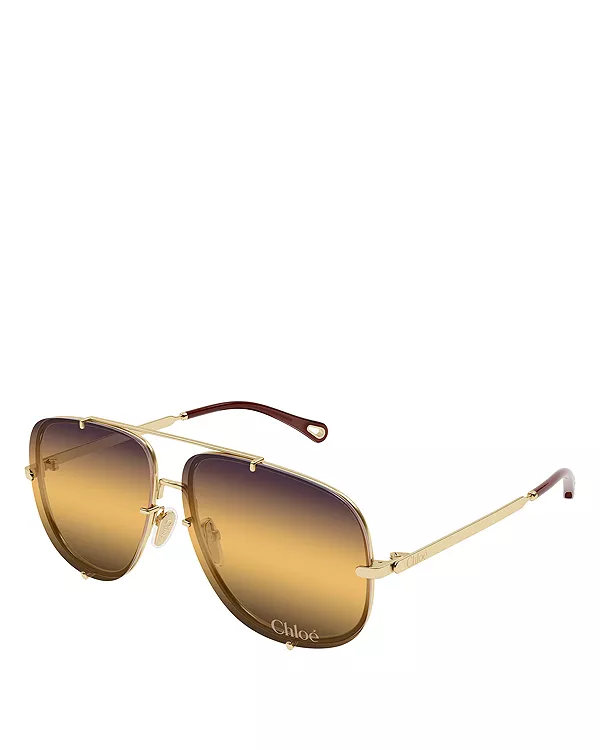 Солнцезащитные очки «пилот», 62 мм Chloé, золотой
Солнцезащитные очки «пилот», 62 мм Chloé, золотой