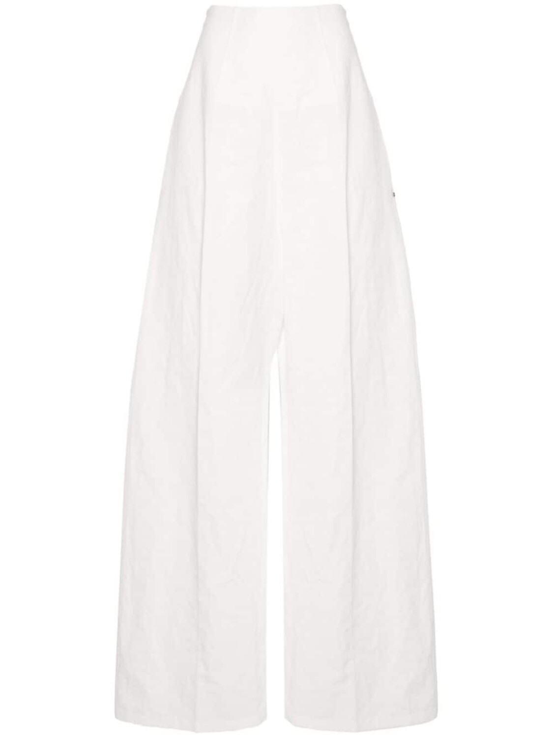 Sportmax брюки палаццо с завышенной талией, белый 
Sportmax брюки палаццо с завышенной талией, белый