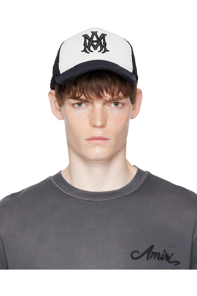 Двухцветная кепка-дальнобойщик Ma Amiri, черный 
Двухцветная кепка-дальнобойщик Ma Amiri, черный