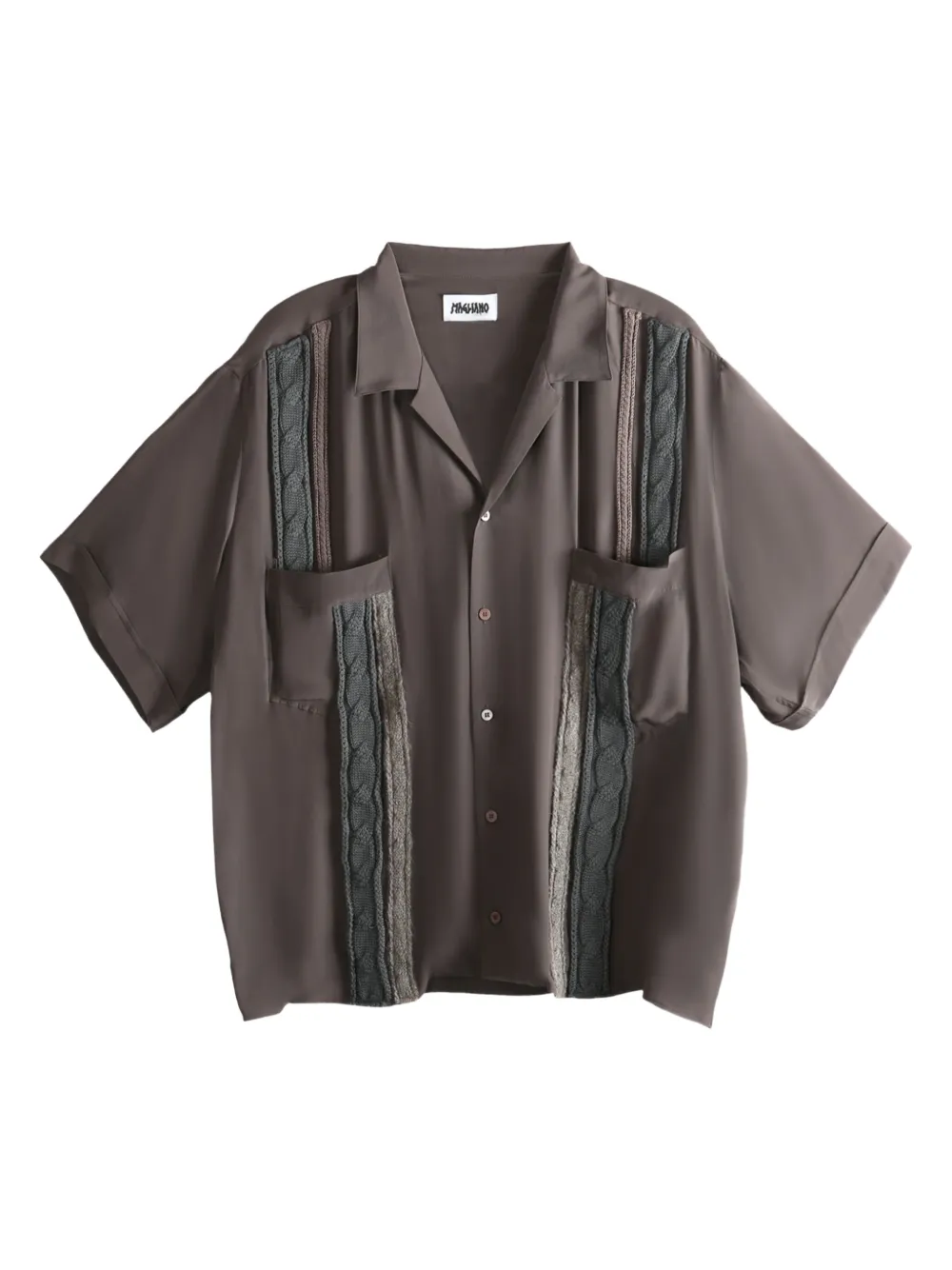Рубашка с вязаной панелью косами Magliano, коричневый
Рубашка с вязаной панелью косами Magliano, коричневый