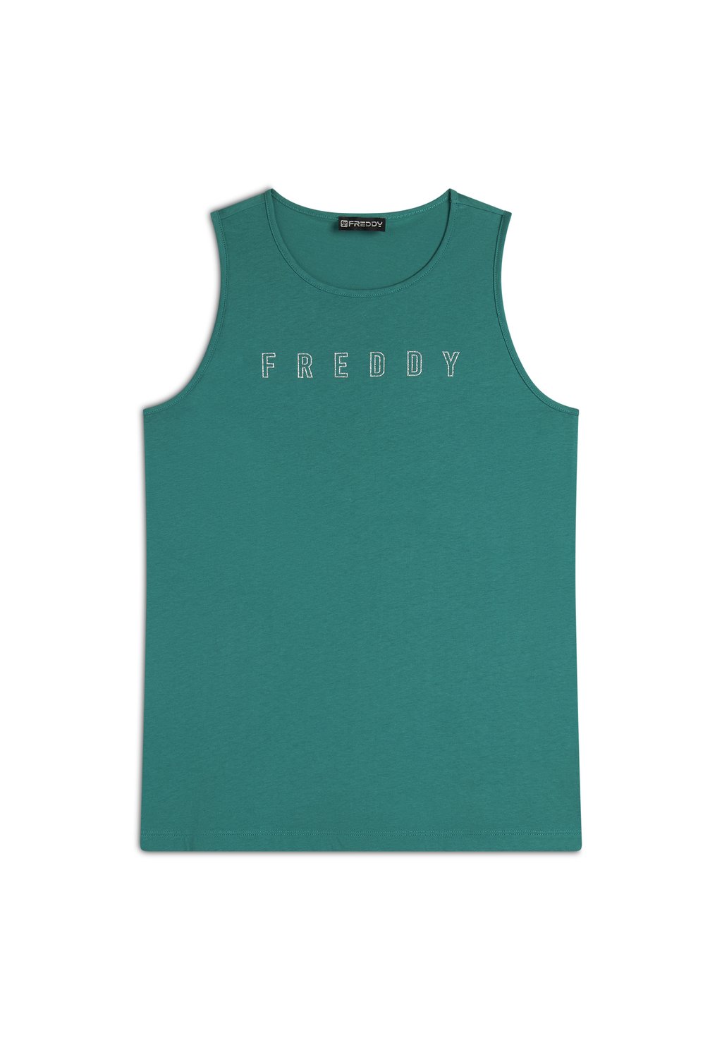 Топ CON SCOLLO TONDO E LOGO GLITTER Freddy, зеленый
Топ CON SCOLLO TONDO E LOGO GLITTER Freddy, зеленый
