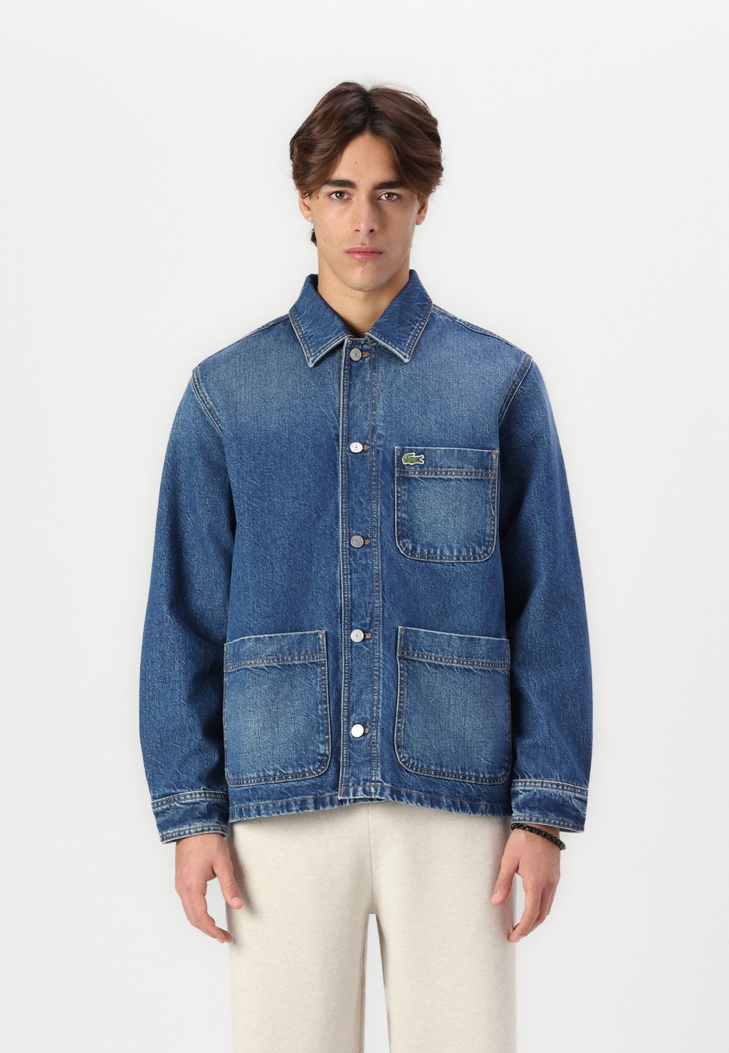 Рубашка Lacoste, деним 
Рубашка Lacoste, деним
