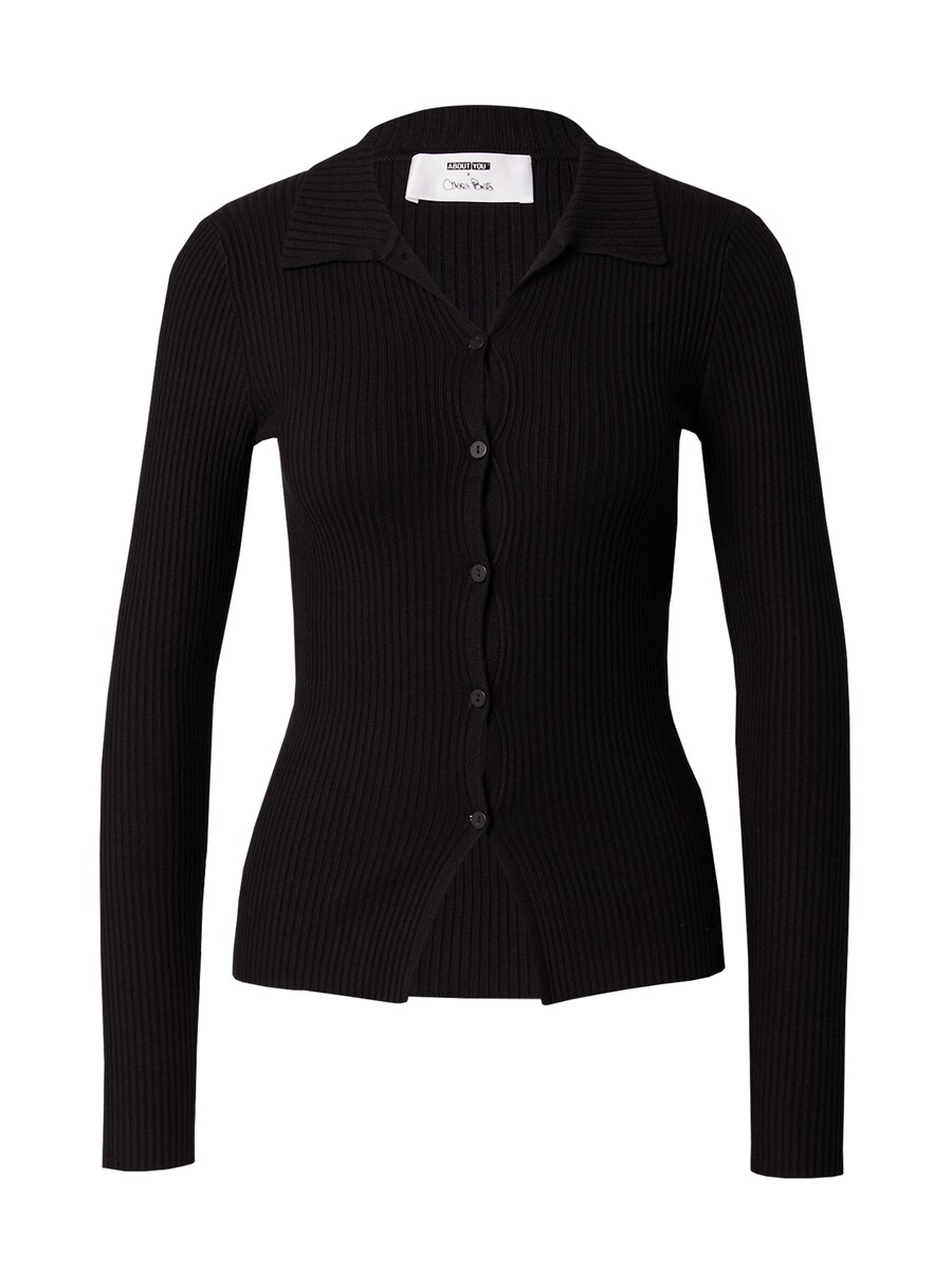 Вязаный кардиган ABOUT YOU x Chiara Biasi Knit Cardigan Thea, черный 
Вязаный кардиган ABOUT YOU x Chiara Biasi Knit Cardigan Thea, черный