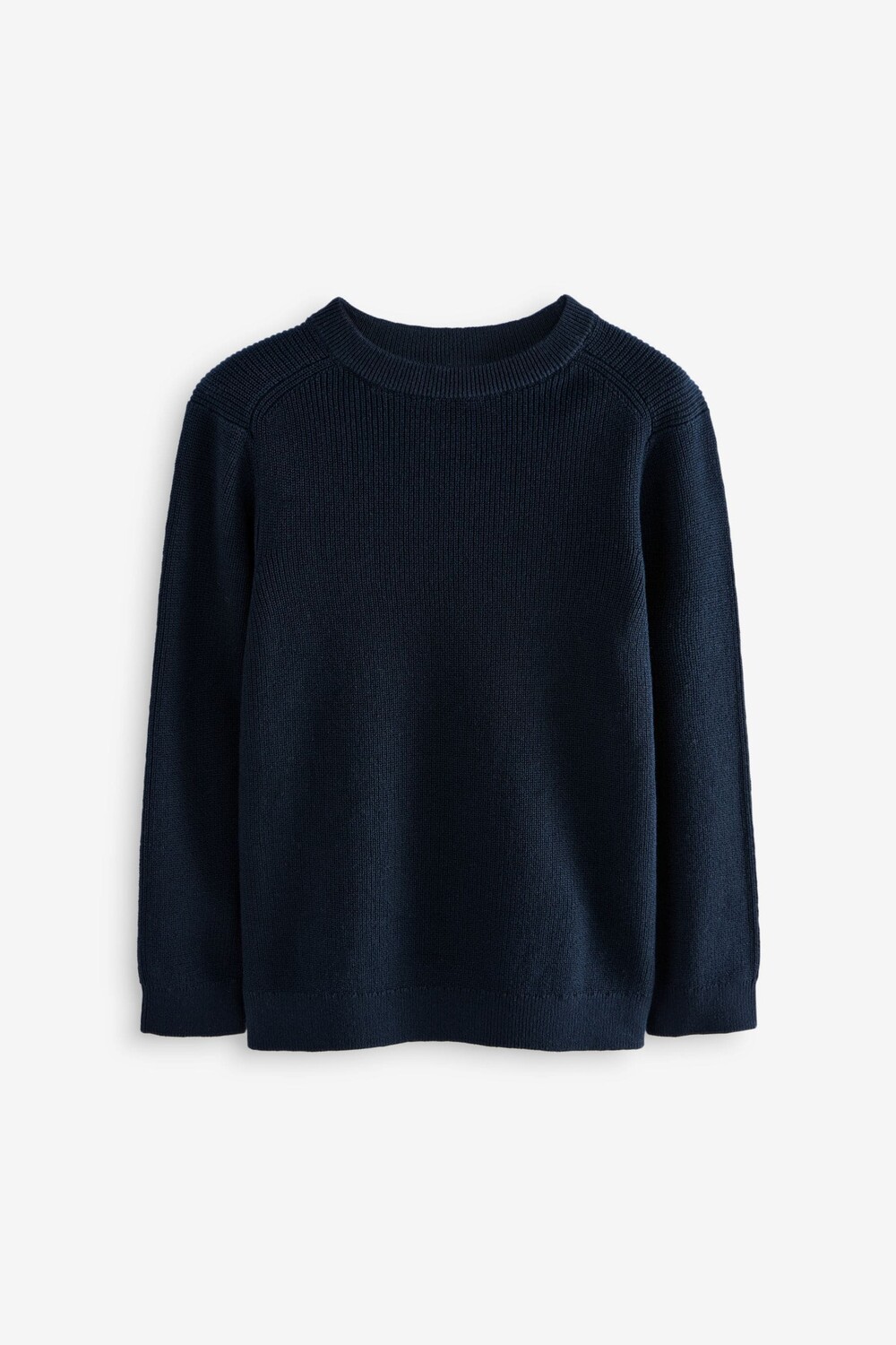 100% хлопок, трикотажный джемпер с круглым вырезом (3 16 лет) Next, синий