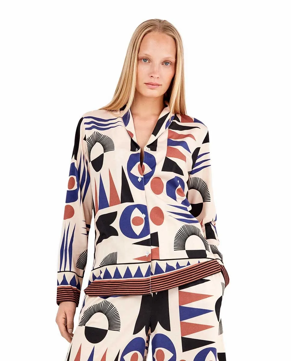 Женская рубашка с геометрическим принтом Gisela, мультиколор
Женская рубашка с геометрическим принтом Gisela, мультиколор
