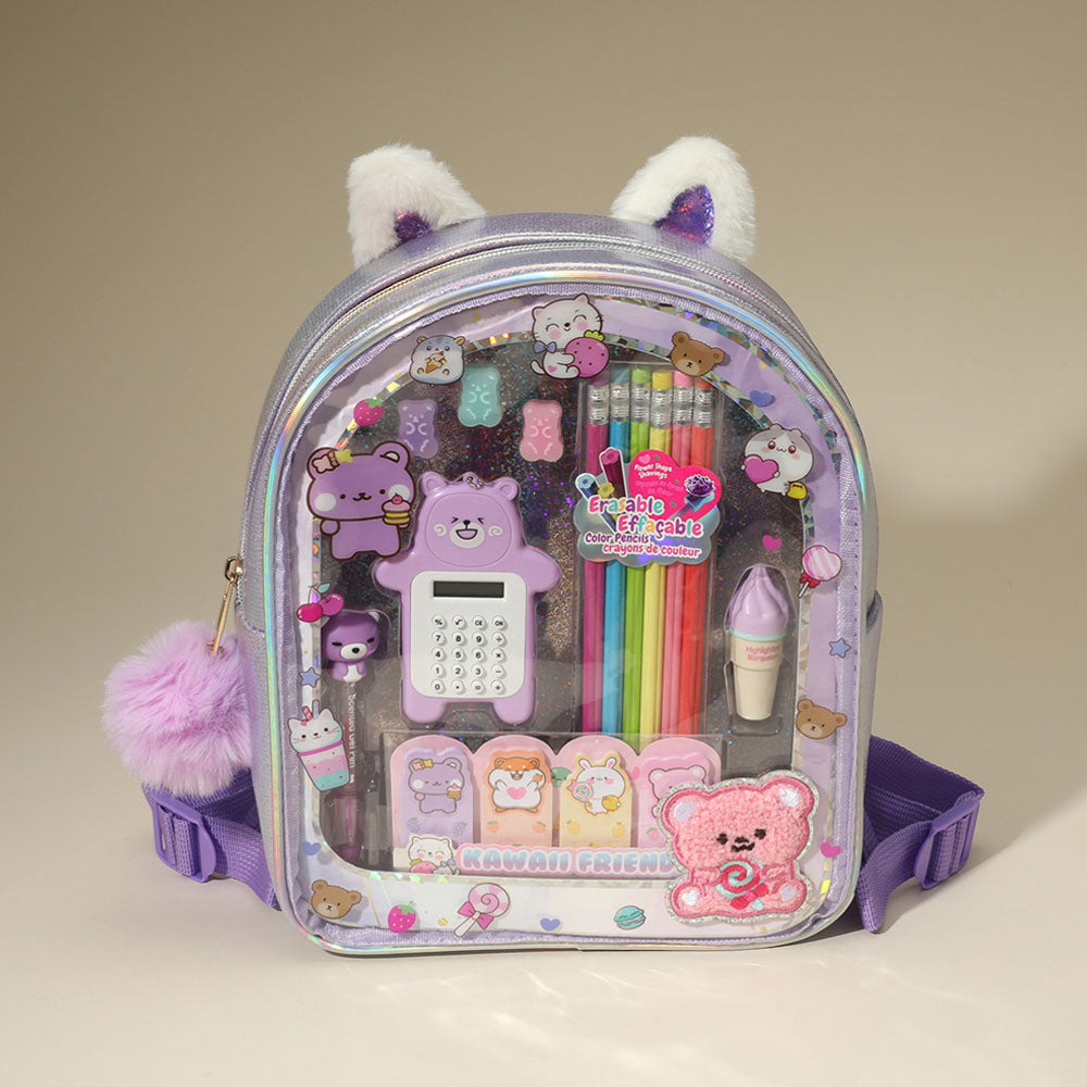 14 предметов Детский набор для письма с единорогом в рюкзаке FASHNZFAB, фиолетовый
14 предметов Детский набор для письма с единорогом в рюкзаке FASHNZFAB, фиолетовый