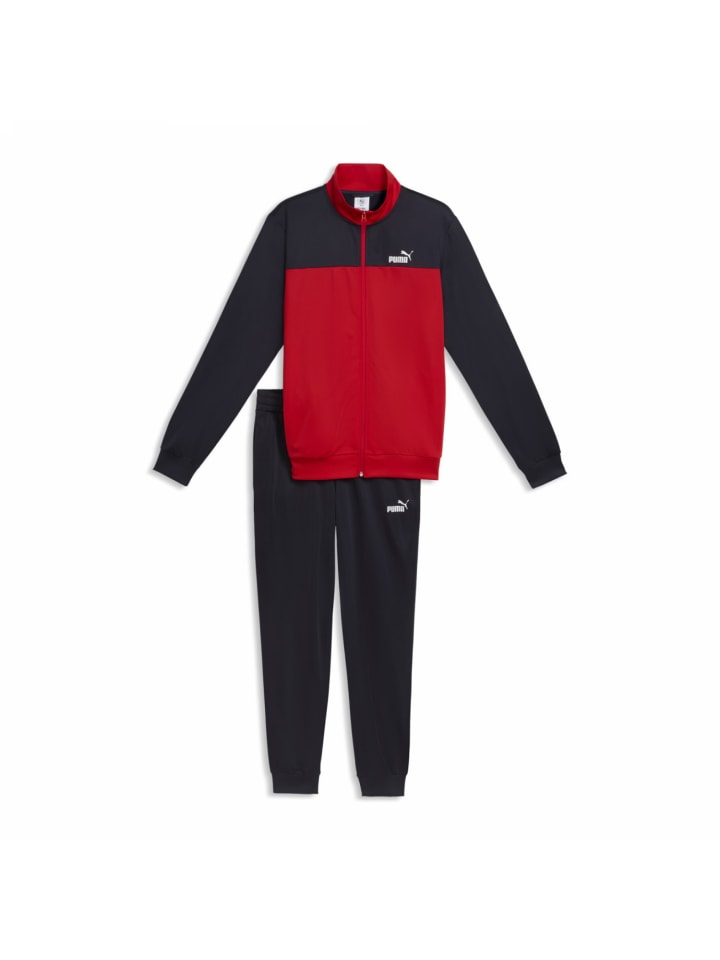 Puma Полиэстеровый костюм с цветовыми блоками, красный
Puma Полиэстеровый костюм с цветовыми блоками, красный