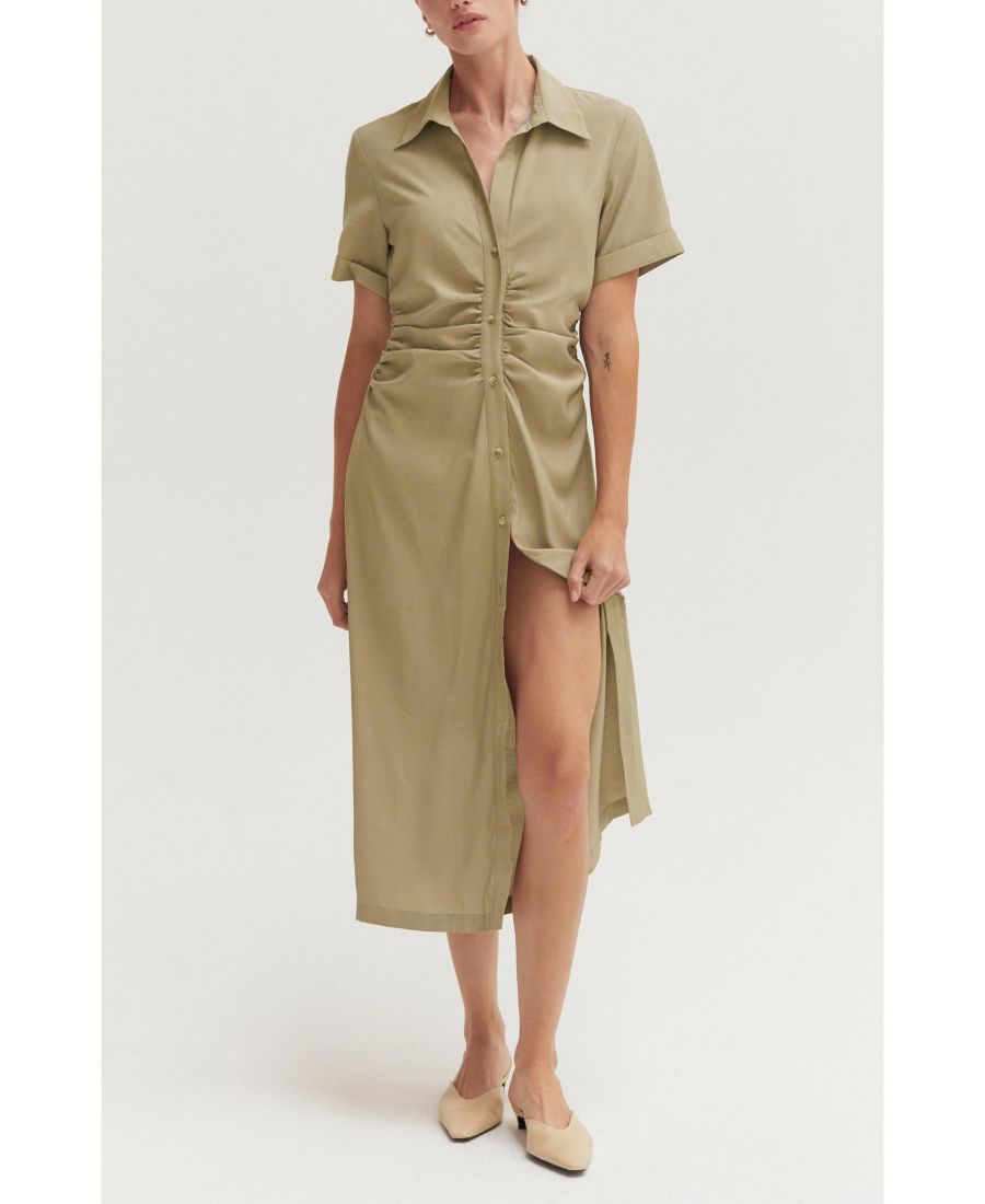 Женское платье-рубашка Edith на пуговицах CRESCENT, Open beige + taupe
Женское платье-рубашка Edith на пуговицах CRESCENT, Open beige + taupe