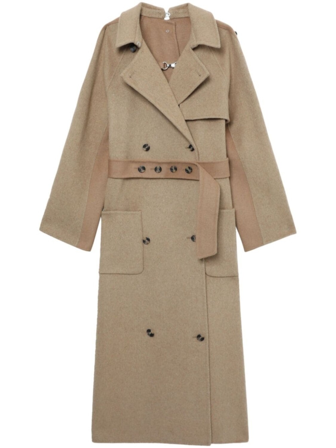 Rokh двубортное пальто макси, коричневый 
Rokh двубортное пальто макси, коричневый