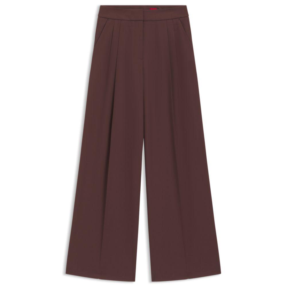 Брюки свободного кроя из эластичной ткани с эффектом запаха HUGO, темно-коричневый
Брюки свободного кроя из эластичной ткани с эффектом запаха HUGO, темно-коричневый