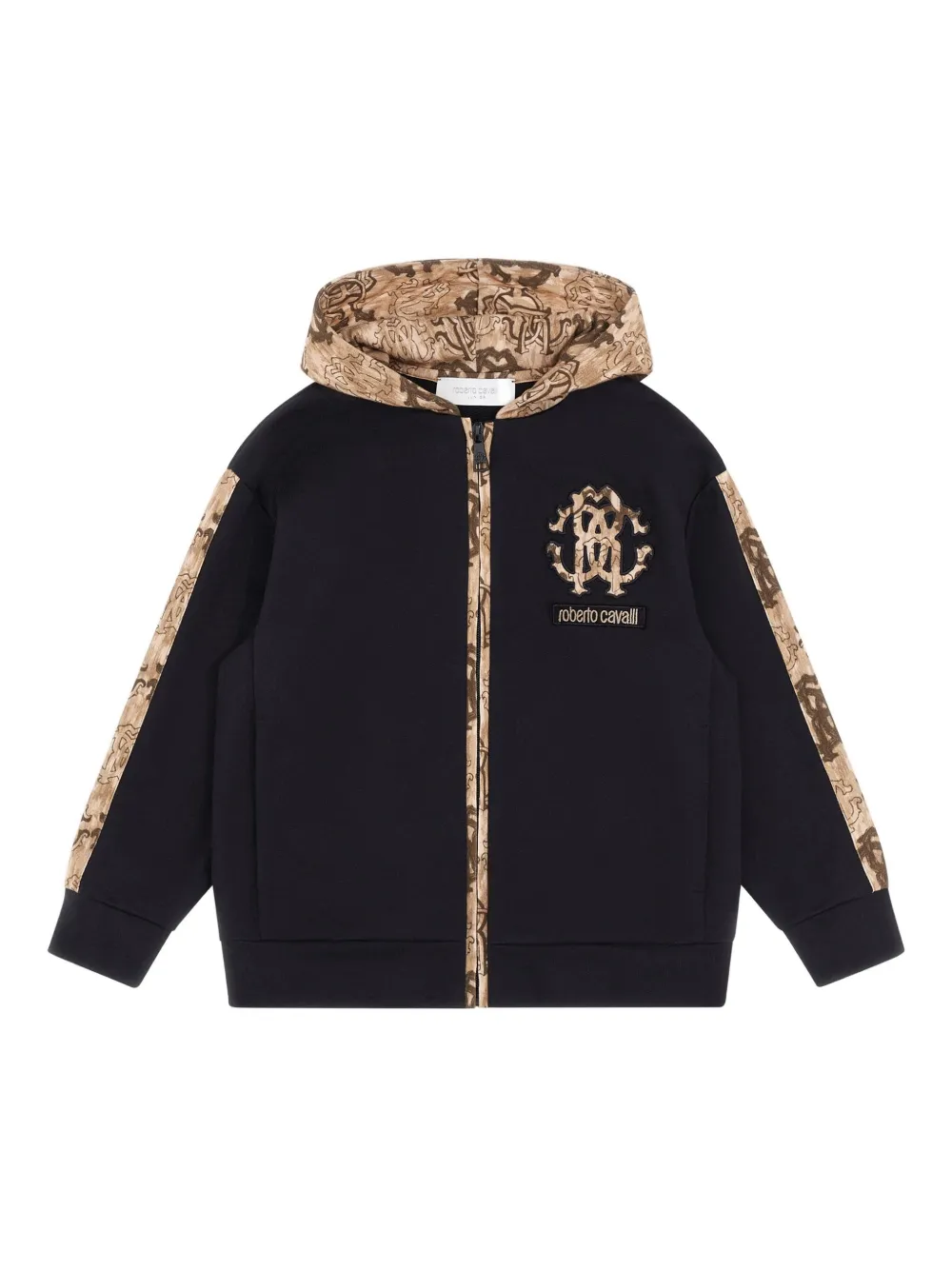 Худи на молнии с логотипом Roberto Cavalli, черный
Худи на молнии с логотипом Roberto Cavalli, черный