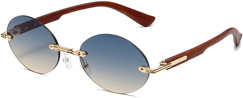 Популярные модные овальные солнцезащитные очки для женщин в стиле ретро, без оправы, с прозрачными линзами с градиентом цвета океана, защита от УФ-излучения UV400, для мужчин в стиле панк TKKTLLT, Golden Blue Tea
Популярные модные овальные солнцезащитные очки для женщин в стиле ретро, без оправы, с прозрачными линзами с градиентом цвета океана, защита от УФ-излучения UV400, для мужчин в стиле панк TKKTLLT, Golden Blue Tea