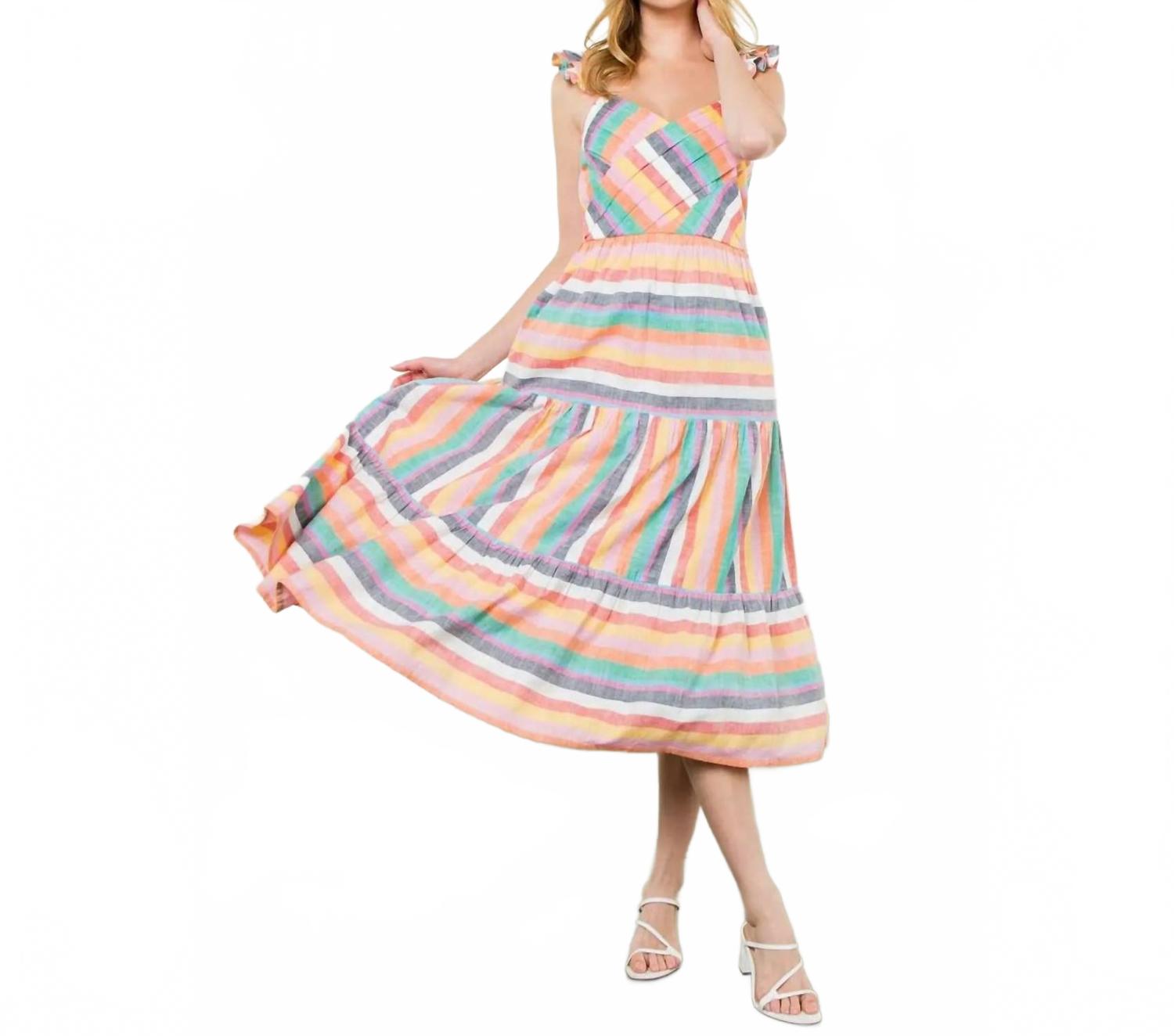 Платье Delaney в полоску мультиколор THML
Платье Delaney в полоску мультиколор THML