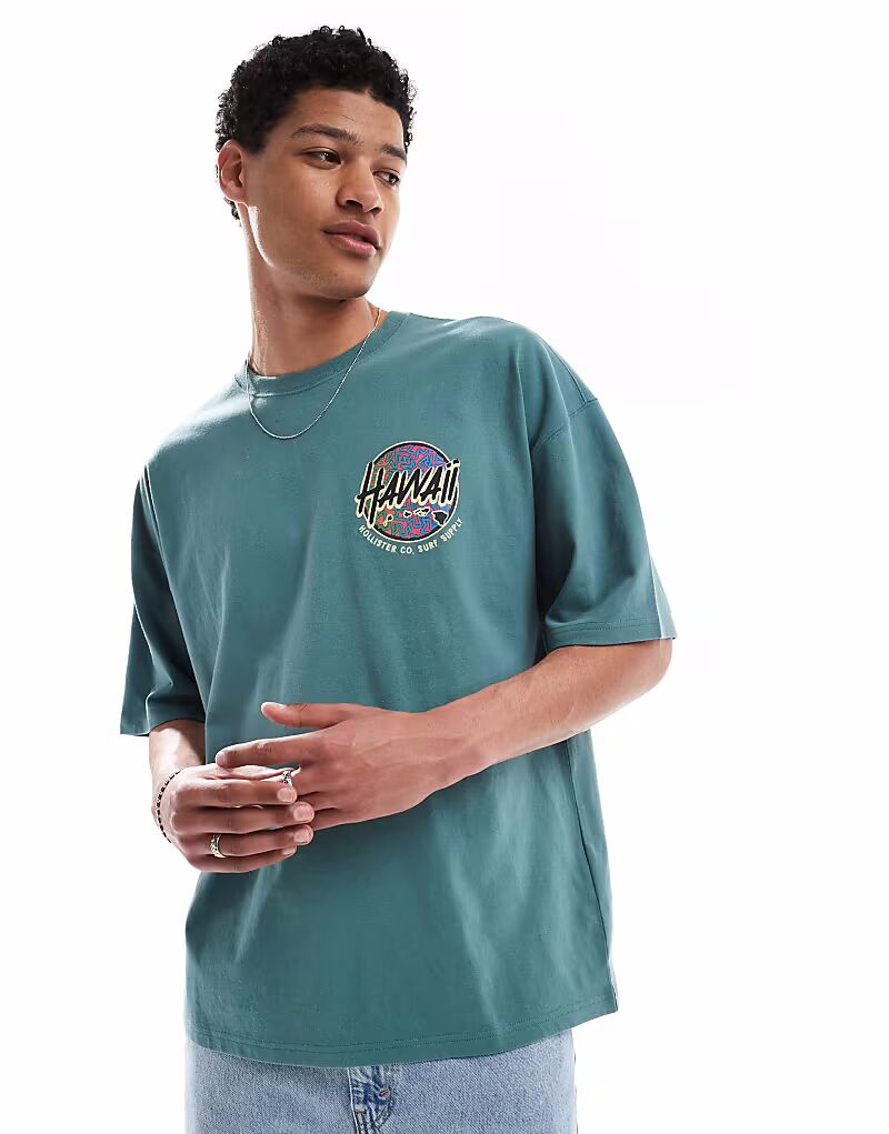 Футболка Hollister Baggy с декоративным мотивом зеленого цвета
Футболка Hollister Baggy с декоративным мотивом зеленого цвета